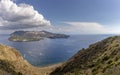 Beautiful view of the island of Vulcano from the island of Lipari Royalty Free Stock Photo