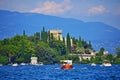 Beautiful view of Isola Garda in Garda Lake Italy