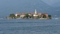 Beautiful view of the Isola Superiore or dei Pescatori from Lake Maggiore, Italy Royalty Free Stock Photo