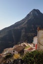 Beautiful view of an Italian Albori village with a mountain in a background