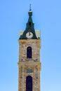 Beautiful view of The Jaffa Clock Tower under the blue sky