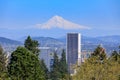 Beautiful view from japanese garden in Portland Royalty Free Stock Photo