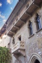 Beautiful view of Juliet\'s balcony in Verona Royalty Free Stock Photo