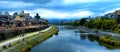 Beautiful view of Kamo-Gawa river in Kyoto