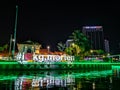 A beautiful view of Kampung Morten at night. Royalty Free Stock Photo