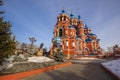 Beautiful view of Kazan Church an Orthodox church in the city of Irkutsk in the name of the Kazan Icon of the Mother of God. It is Royalty Free Stock Photo