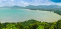 Beautiful view from Khao-Khad Views Tower, tourists can enjoy th Royalty Free Stock Photo