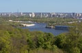 Beautiful view of Kiev river Dnipro Ukraine