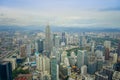 Beautiful view of Kuala Lumpur from Menara Kuala Lumpur Tower, a commmunication tower and the highest viewpoint in the