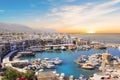 Beautiful view of the Kyrenia Bay in Kyrenia Girne, North Cyprus