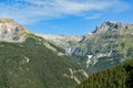 Beautiful view on Lac de Tseuzier and surrounding mountains close to Crans Montana Royalty Free Stock Photo