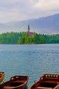 Beautiful view of lake bled , slovenia Royalty Free Stock Photo