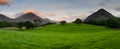 Sunset in the Lake District panorama Royalty Free Stock Photo