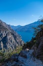 Beautiful view on Lake Garda from the mountainside, Italy Royalty Free Stock Photo