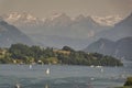 A beautiful view of the Lake Geneva, in on a summer day