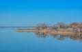 Beautiful view of Lake Texoma`s Picnic Area in Kingston, Bryon County, Oklahoma Royalty Free Stock Photo