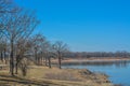 Beautiful view of Lake Texoma`s Picnic Area in Kingston, Bryon County, Oklahoma