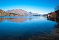 Lake Wakatipu in Queenstown New Zealand Royalty Free Stock Photo