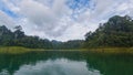 Beautiful view of the land from a kayak deck, Thailand Royalty Free Stock Photo