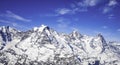 Landscape with the alps mountain in Schilhorn and clear blue sky , Switzerland,European Alps in sunny day Royalty Free Stock Photo