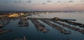 A beautiful view of the landscape of Rimini on sunset