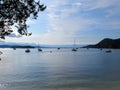 A beautiful view of a large bay off of Galiano Island, in the Gulf Islands, British Columbia, Canada.