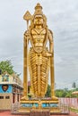 Kartikeya golden statue Sumatra