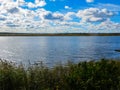 Beautiful view of the Lielupe river in Jurmala, Latvia Royalty Free Stock Photo