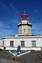 Beautiful View of the Lighthouse Called Farol Ponta Do Arnel in the Azores