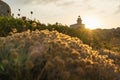 Beautiful view of lighthouse in Capo Testa at sunset - Sardinia Royalty Free Stock Photo