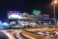 The beautiful view of the lights at Mega Bekasi Mall at night Royalty Free Stock Photo