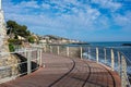 Beautiful view of the Ligurian coast of Ponente in Imperia Province, Italy