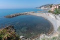 Beautiful view of the Ligurian coast of Ponente in Imperia Province, Italy