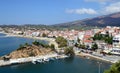 Beautiful view of Limenaria town by the sea on Thassos Royalty Free Stock Photo