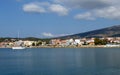 View of Limenaria town by the sea on Thassos island, Greece