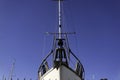 Beautiful view of the Lisbon yacht club at belem district near the Belem tower along the Tagus riverside. Small fishing boat and Royalty Free Stock Photo