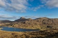 Beautiful view of loch from higher position. Bay on Isle of Harris, Outer Hebrides, Scotland.