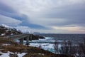 Beautiful view of lofoten islands in winter time Royalty Free Stock Photo