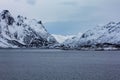 Beautiful view of lofoten islands in winter time Royalty Free Stock Photo