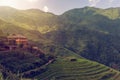 Beautiful view Longsheng Rice Terraces near the of the Dazhai village in the province of Guangxi, China Royalty Free Stock Photo