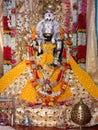 Beautiful view of Lord Shri Krishna Charbhuja Nath Ji idol Royalty Free Stock Photo