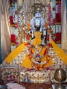 Beautiful view of Lord Shri Krishna Charbhuja Nath Ji idol Royalty Free Stock Photo