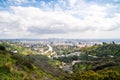 Beautiful view of Los Angeles city from Hollywood Hills and Sunset Blvd