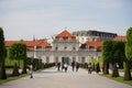 Beautiful view of the Lower Belvedere Palace in Vienna, Austria