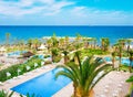 Beautiful view of luxury mediterranean resort Royalty Free Stock Photo
