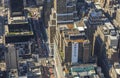 Beautiful view of Macy`s logo on white background 86th floor of Empire State Building. New York.