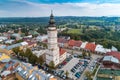 Biecz main square aerial view