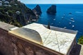 Beautiful view of majestic rocks in Faraglioni, Capri, Italy Royalty Free Stock Photo