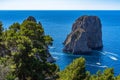 Beautiful view of majestic rocks in Faraglioni, Capri, Italy Royalty Free Stock Photo