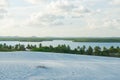 Beautiful view of Mangue Seco in Bahia, small fisherman`s beach